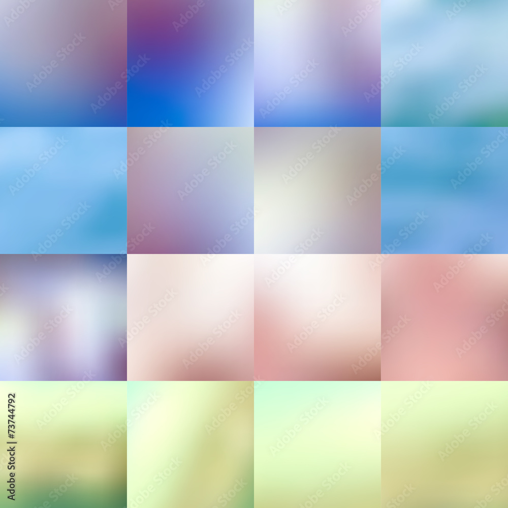Set of abstract colorful blurred backgrounds Set of abstract colorful blurred backgrounds