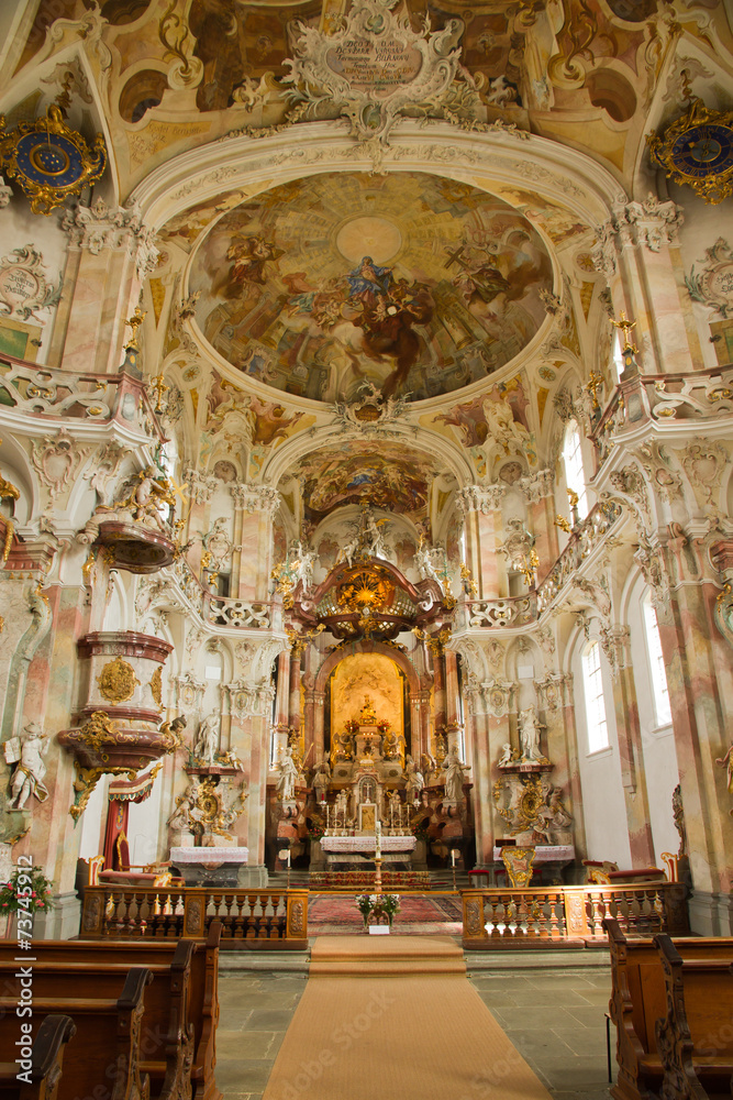 Fototapeta premium Famous Birnau pilgrimage church in Germany.