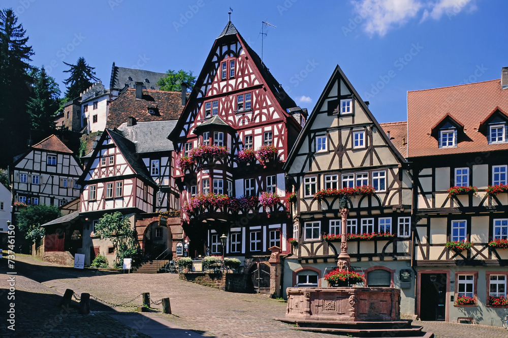 Marktplatz mit Brunnen, Miltenberg a.Main