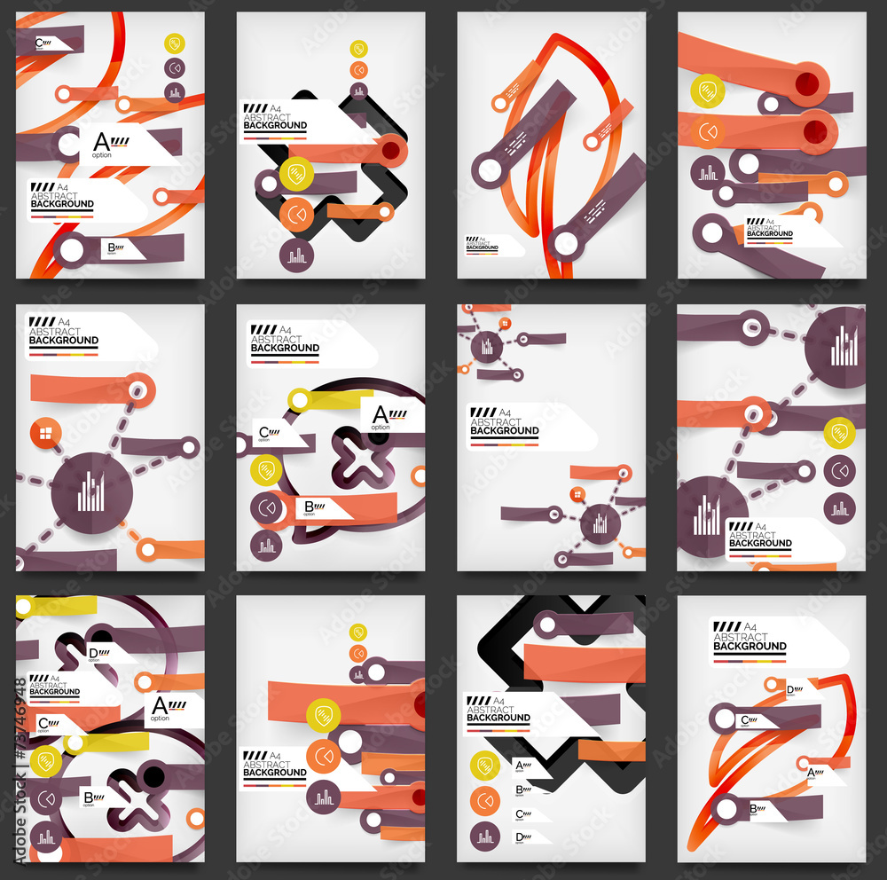 Obraz premium Set of Flyers, Brochure Design Templates