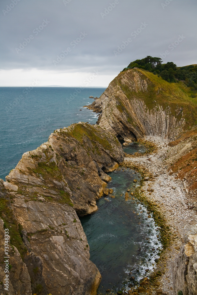Jurassic Coast near Lulworth in Dorset, UK.