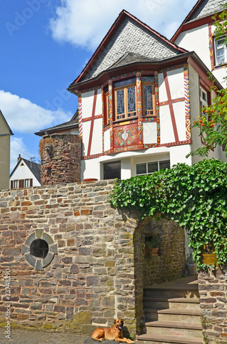 Fachwerkhaus in Pünderich, Mosel Rheinland-Pfalz Deutschland photo