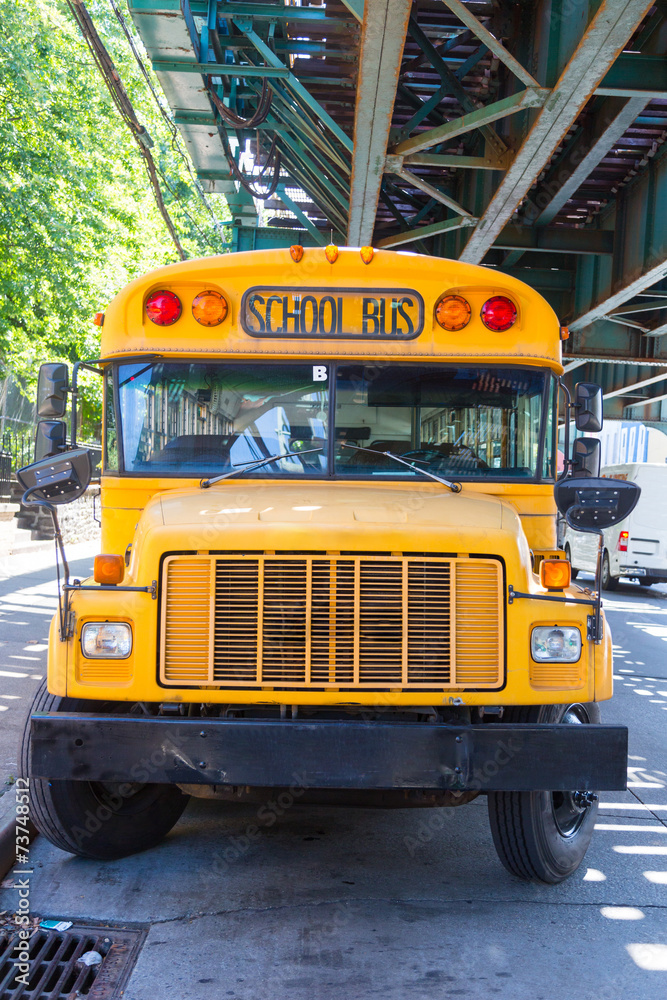 Public School Bus on the Road