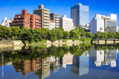 Hiroshima, Japan cityscape on the Otagawa River