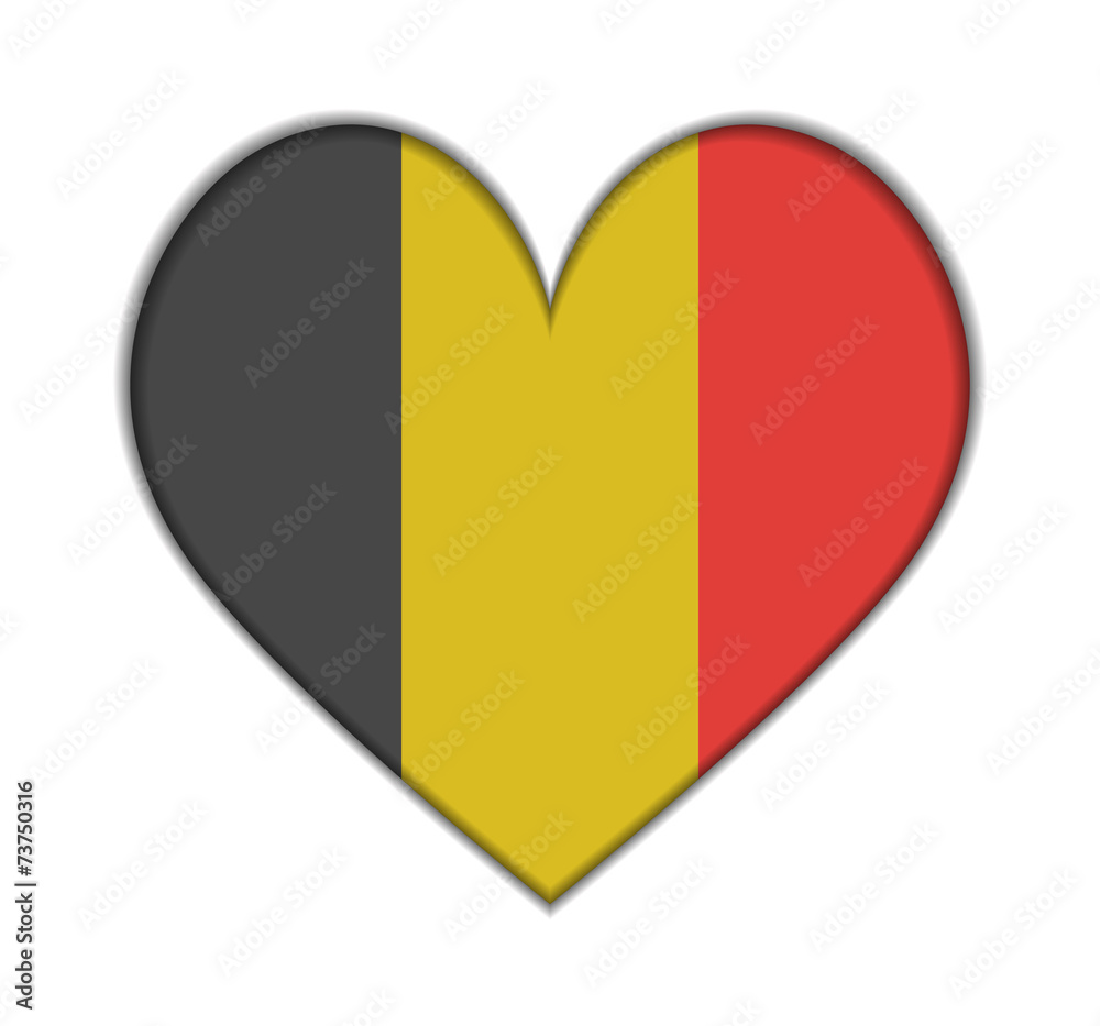 Belgium heart flag vector Belgium heart flag vector