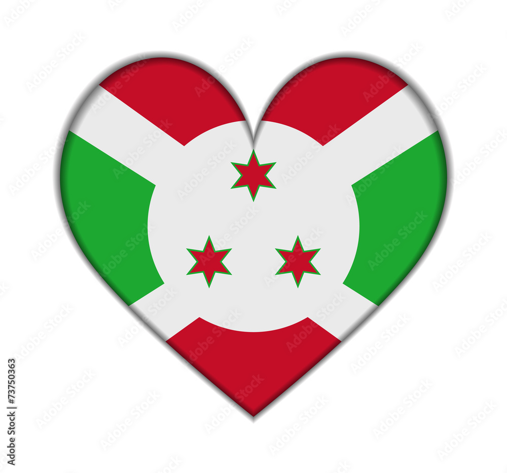 Burundi heart flag vector Burundi heart flag vector