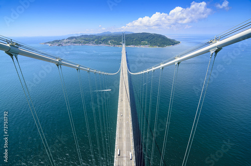 Akashi Kaikyo Bridge in Kobe, Japan