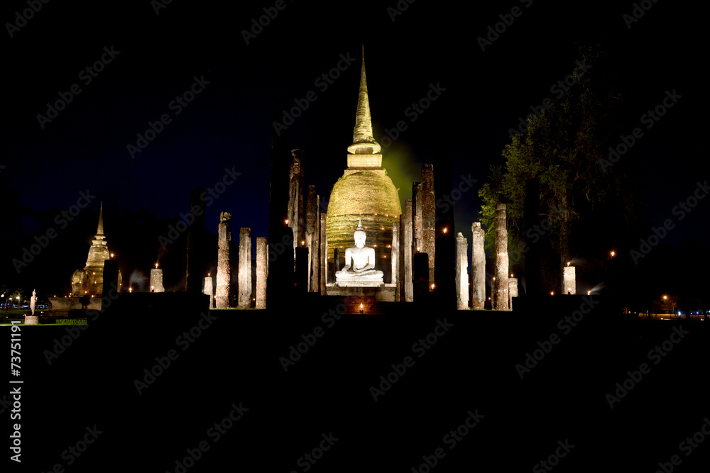 Light and sound showing, Sukhothai, Thailand.