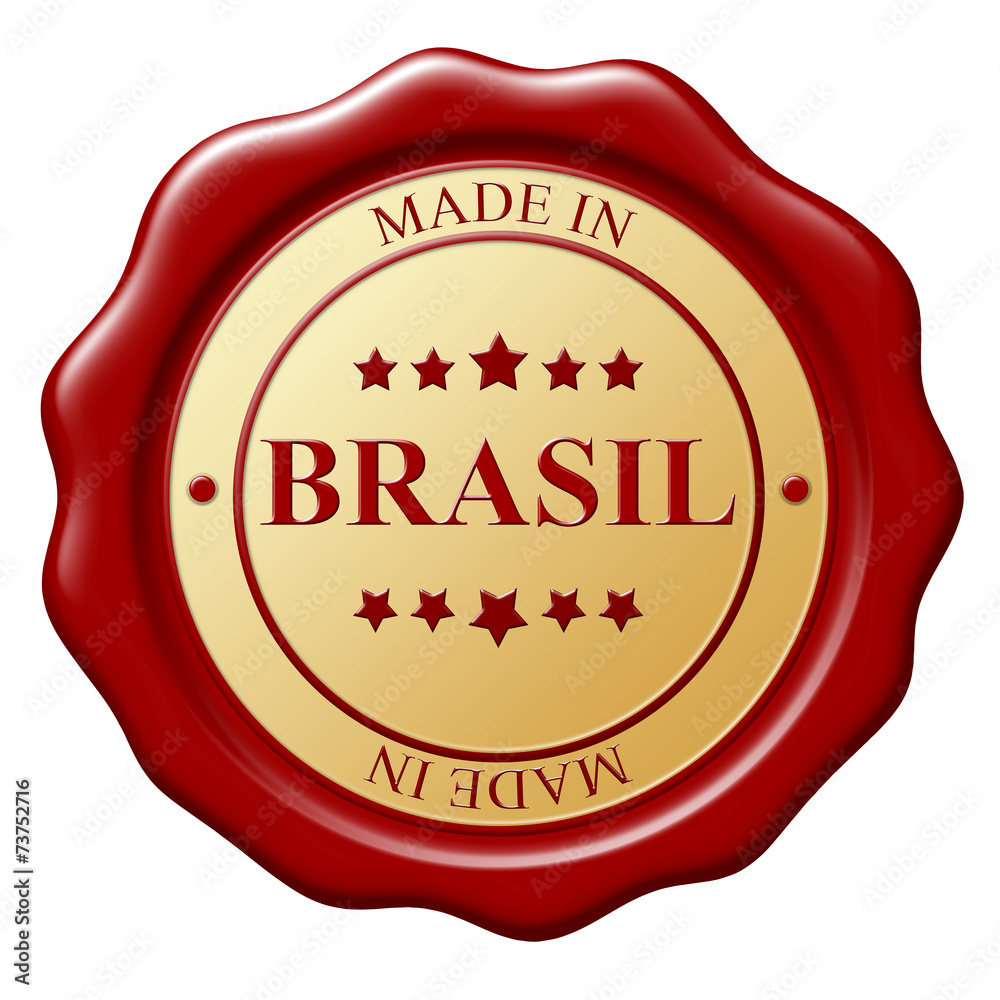 Illustration of Made In wax seal on white background Illustration of Made In wax seal on white background