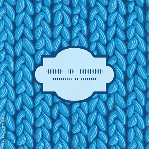 Vector knit sewater fabric horizontal texture frame seamless
