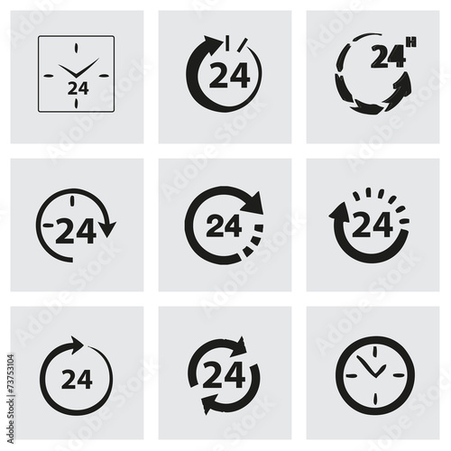 Vector 24 hours icon set