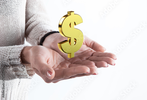 Dollaro sulle mani photo