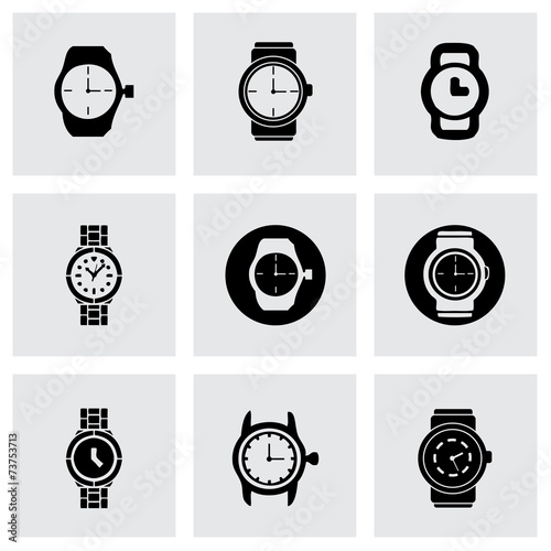 Vector wristwatch icon set