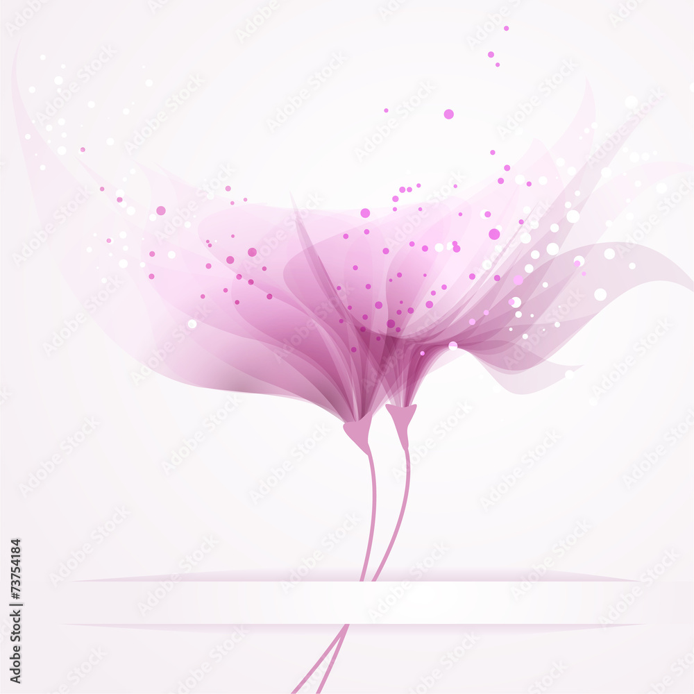 vector background with soft flowers