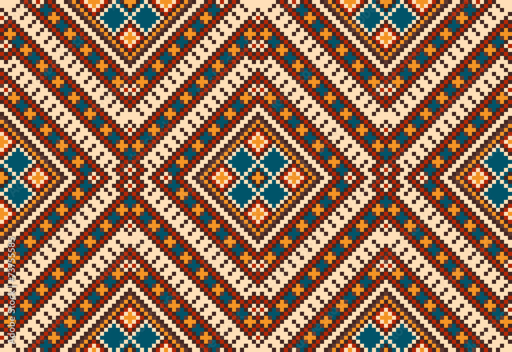 Folk seamless pattern ornament. Ethnic ornament