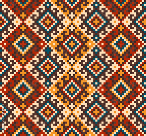 Folk seamless pattern ornament. Ethnic ornament