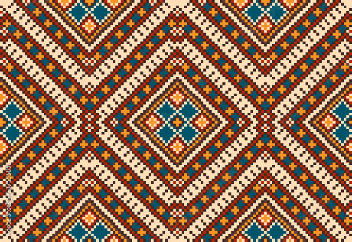 Folk seamless pattern ornament. Ethnic ornament