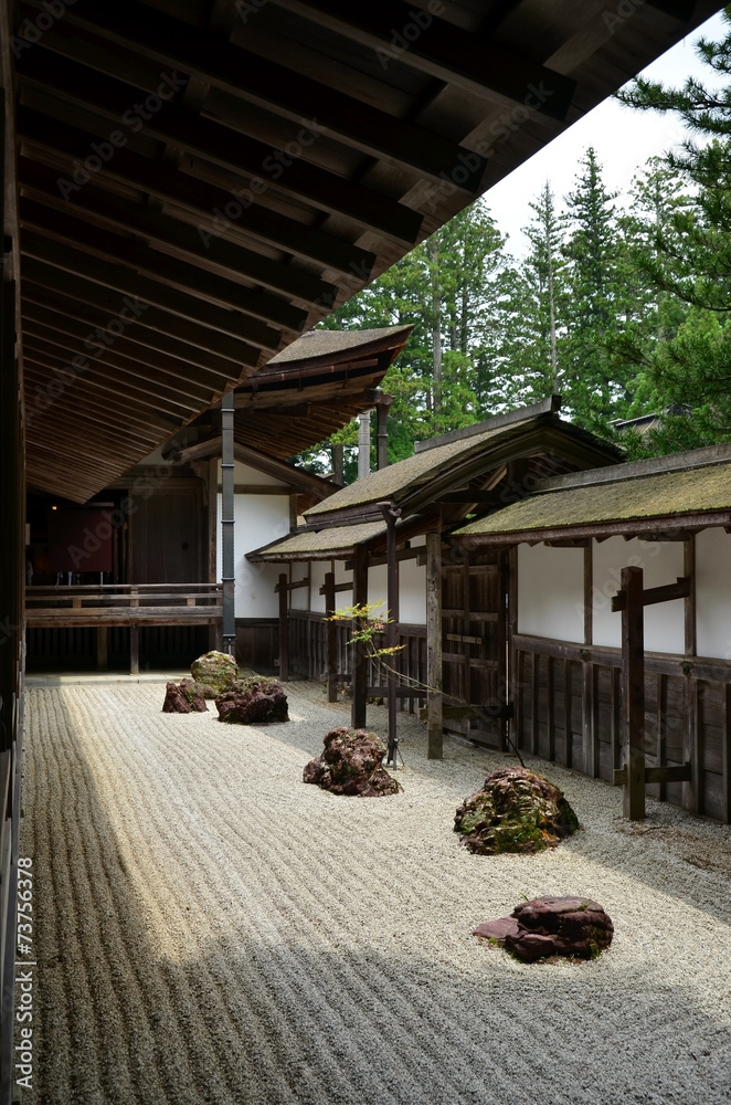 Obraz premium Japanese rock garden in Kongobuji temple
