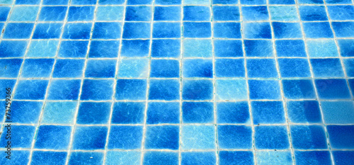 Close up of Blue mosaic tiles for background