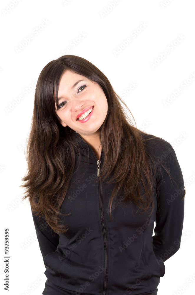 portrait of beautiful young brunette girl posing portrait of beautiful young brunette girl posing