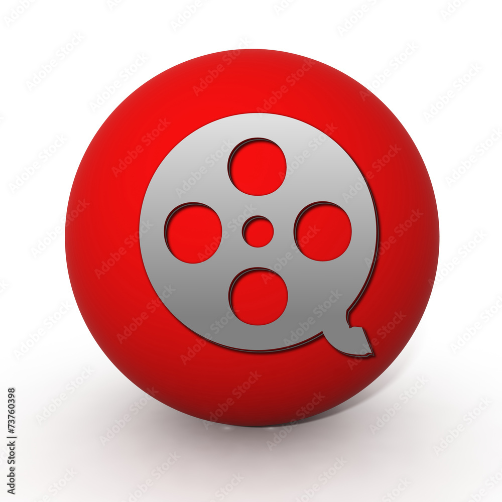 film circular icon on white background