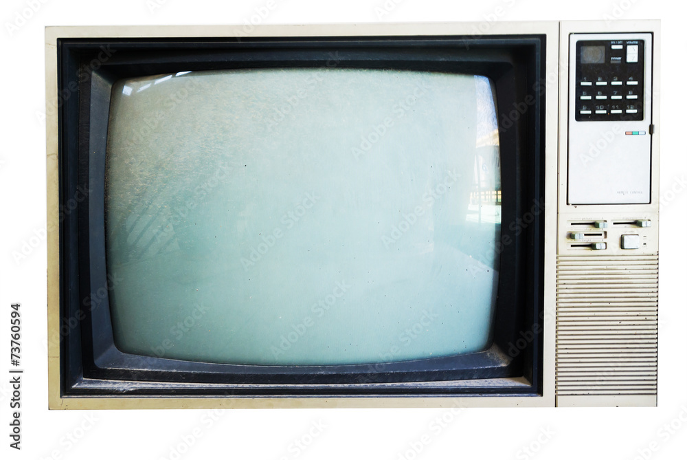 An Vintage TV with direct light .