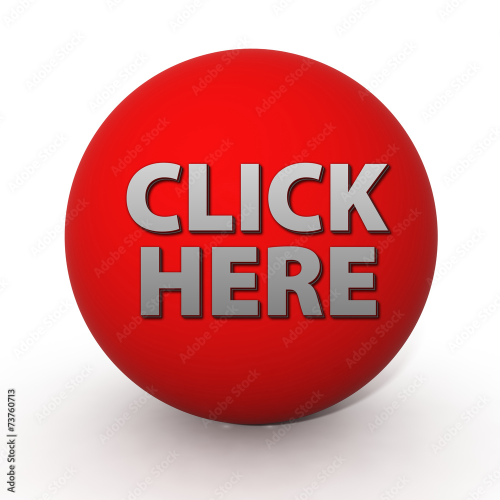 Click here circular icon on white background Click here circular icon on white background