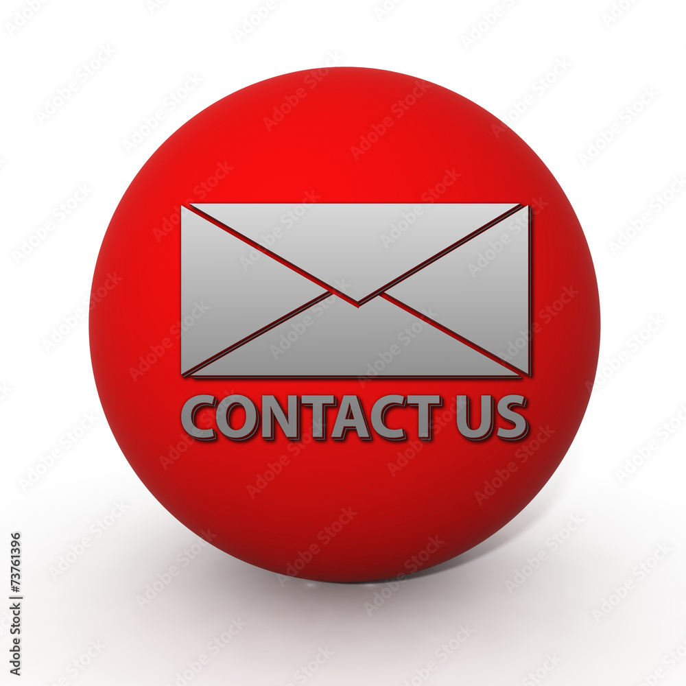 Contact us circular icon on white background Contact us circular icon on white background