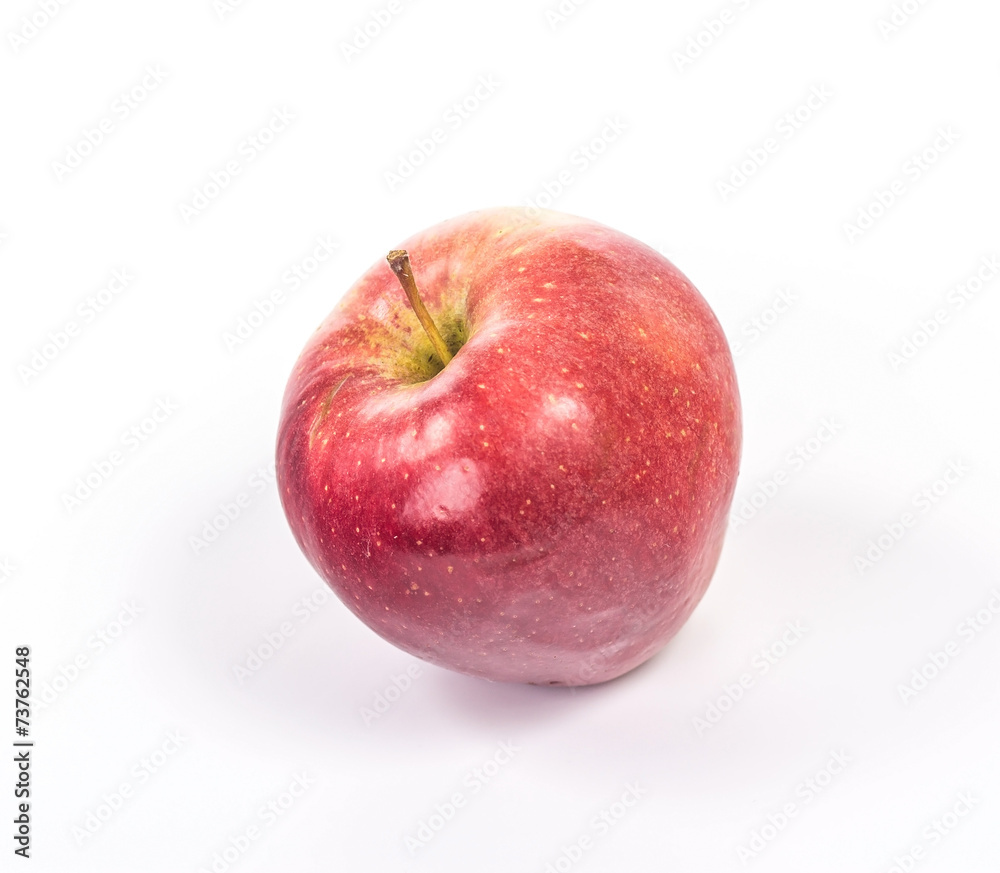 whole red apple, isolated on a white background