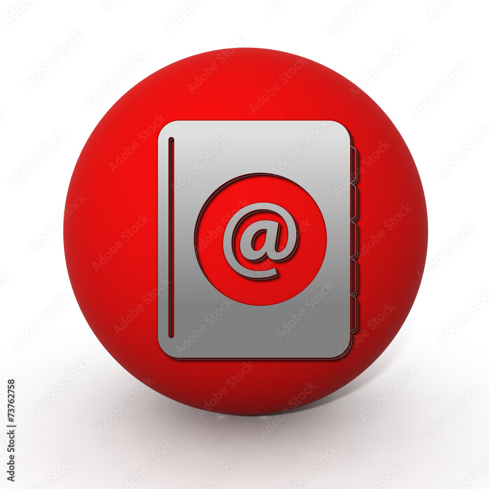 Email circular icon on white background Email circular icon on white background