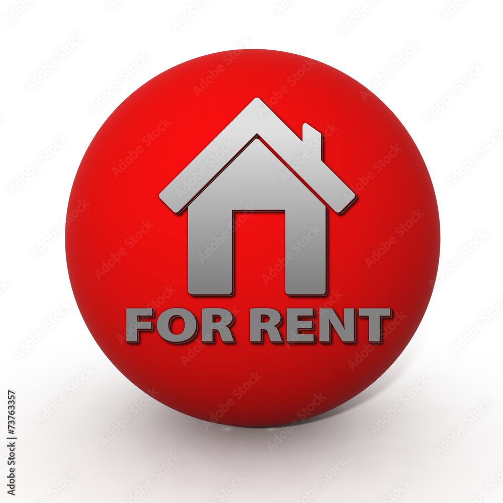 For rent circular icon on white background For rent circular icon on white background