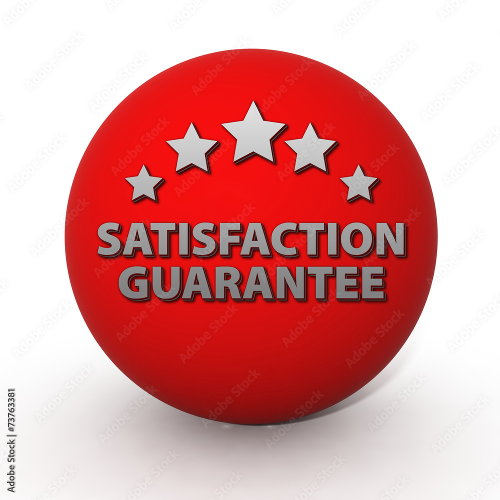 Satisfaction guaranteecircular icon on white background Satisfaction guaranteecircular icon on white background