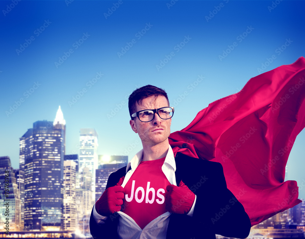 Jobs Strong Superhero Success Professional Empowerment Stock