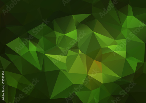 Green abstract triangles background