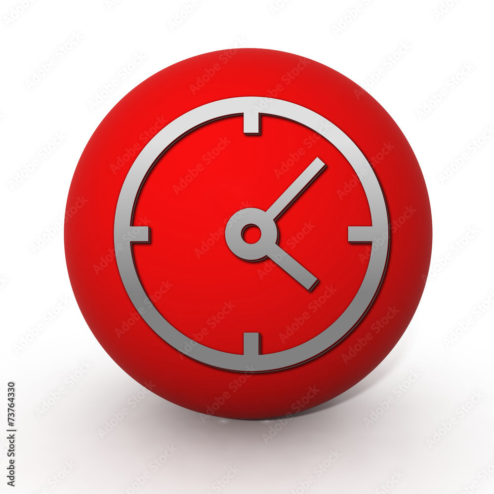 Clock circular icon on white background Clock circular icon on white background