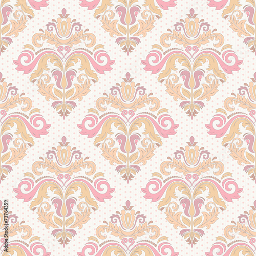 Damask Seamless Vector Pattern. Orient Background