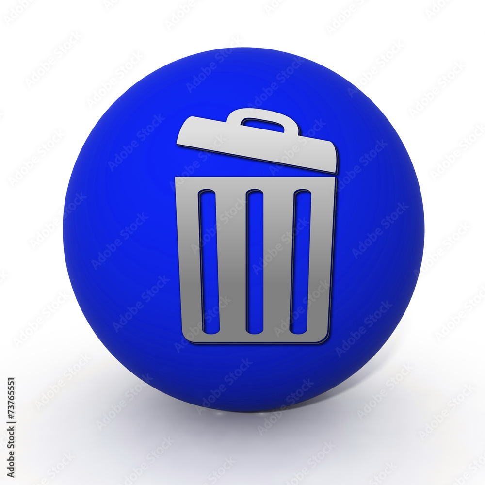 trash can circular icon on white background trash can circular icon on white background