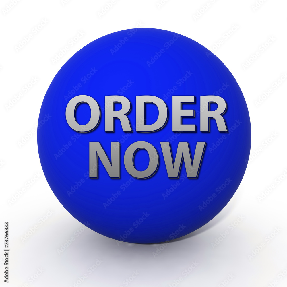 Order now circular icon on white background Order now circular icon on white background