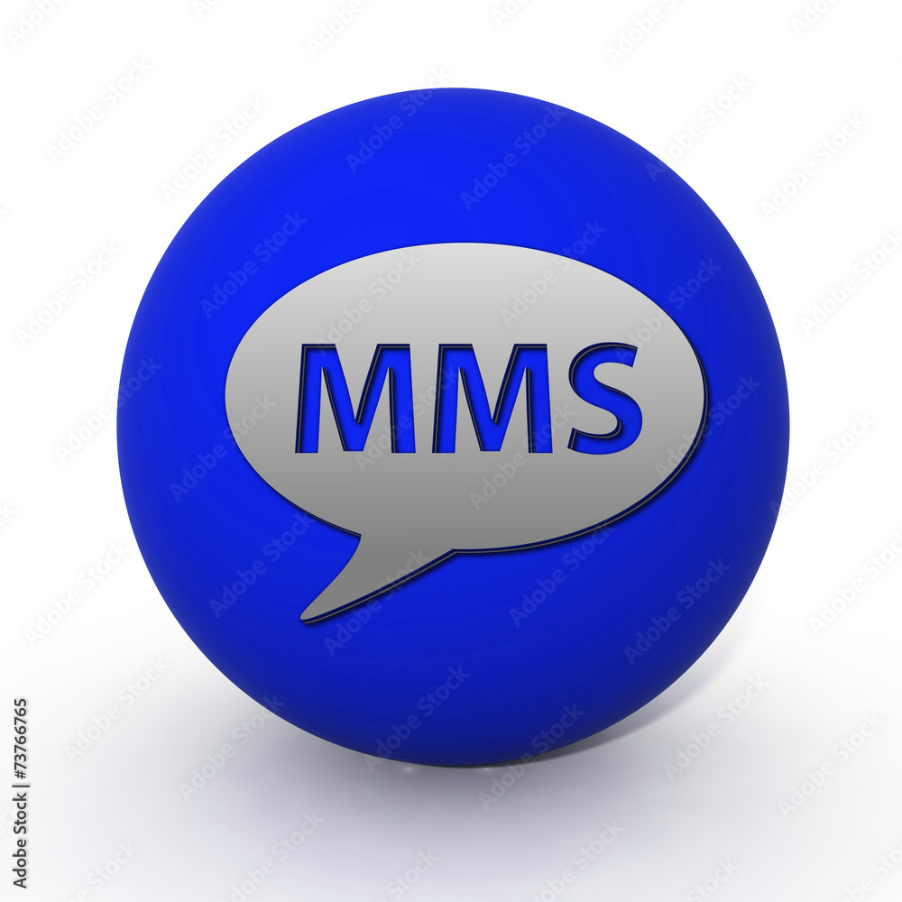 mms circular icon on white background