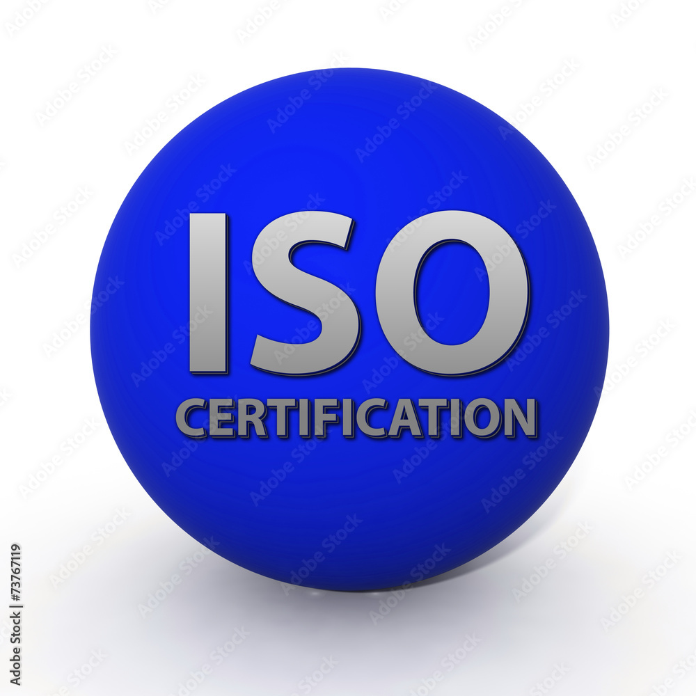 Iso certification circular icon on white background Iso certification circular icon on white background