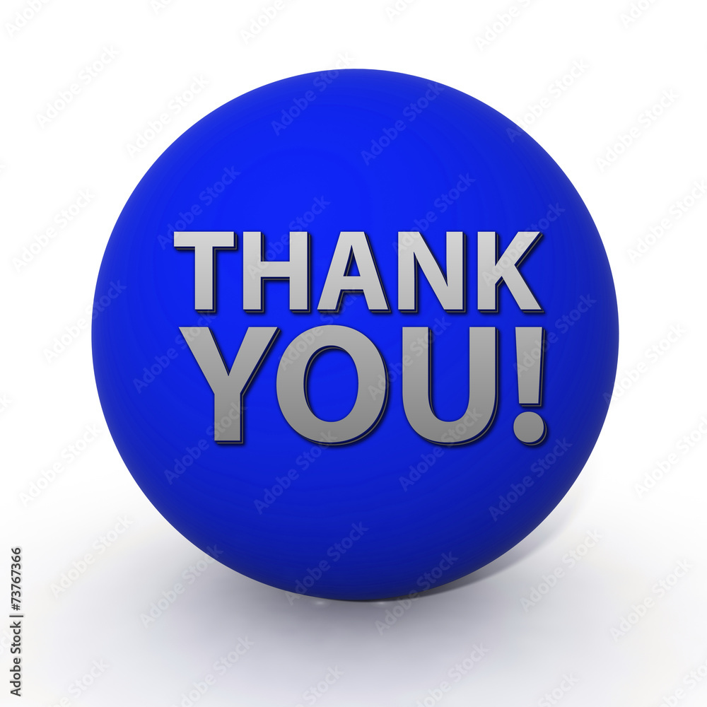 Thank you circular icon on white background Thank you circular icon on white background