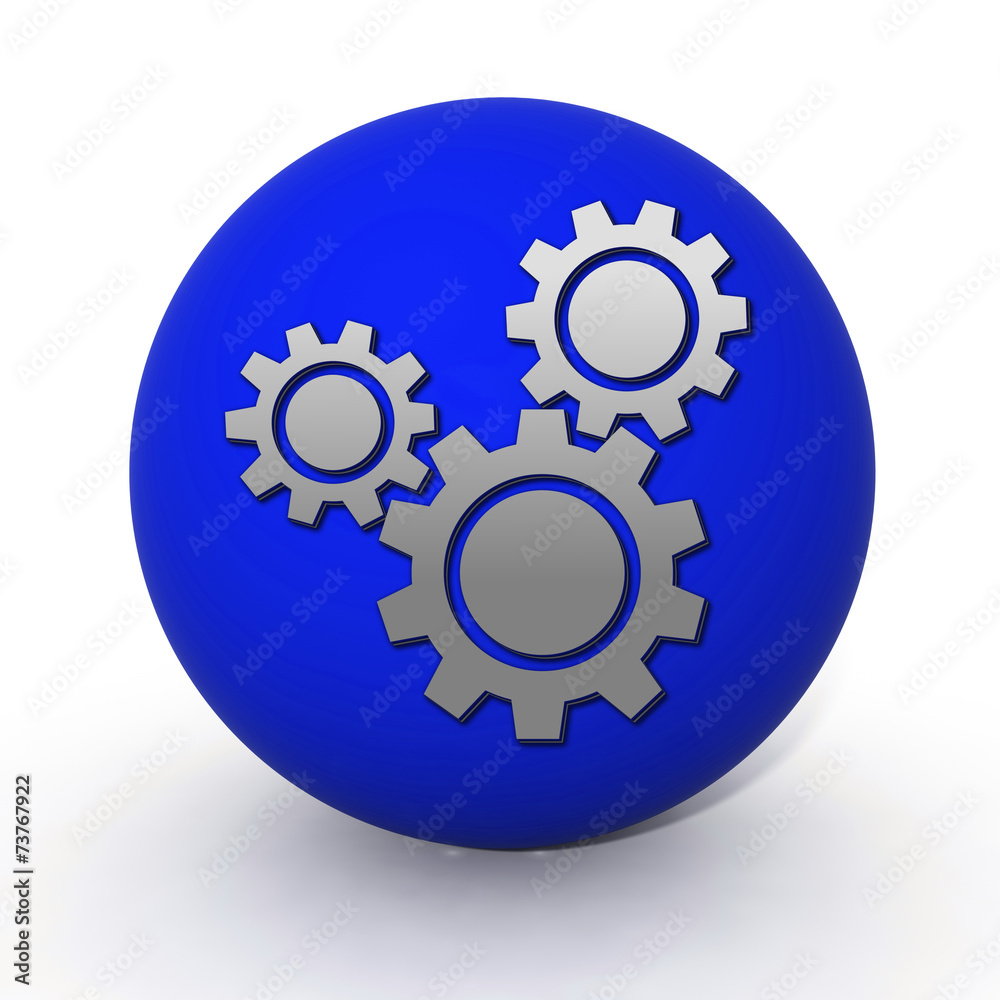 Settings circular icon on white background Settings circular icon on white background
