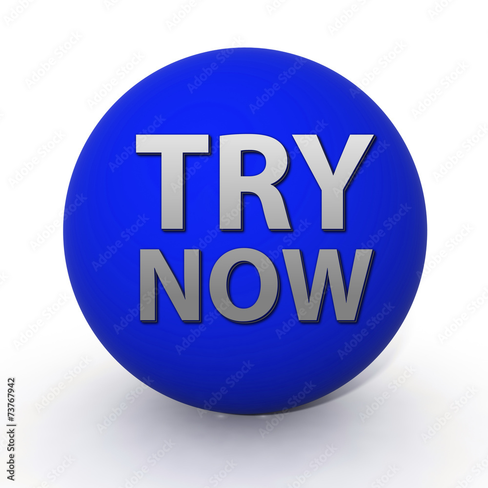 Try now circular icon on white background Try now circular icon on white background