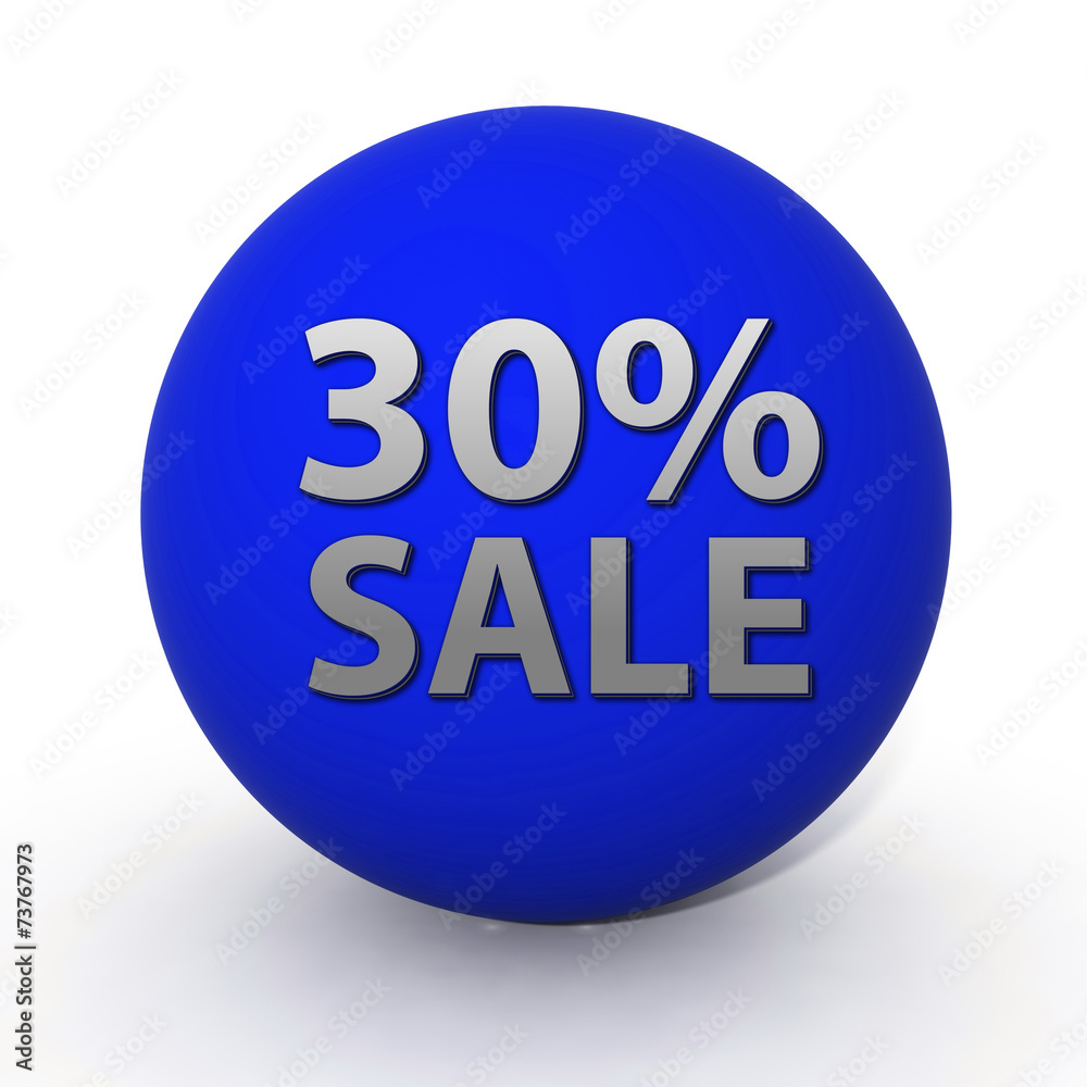 Sale thirty percent circular icon on white background Sale thirty percent circular icon on white background
