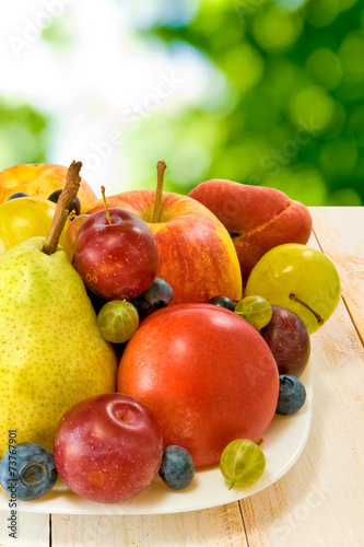 different fruits on a plate