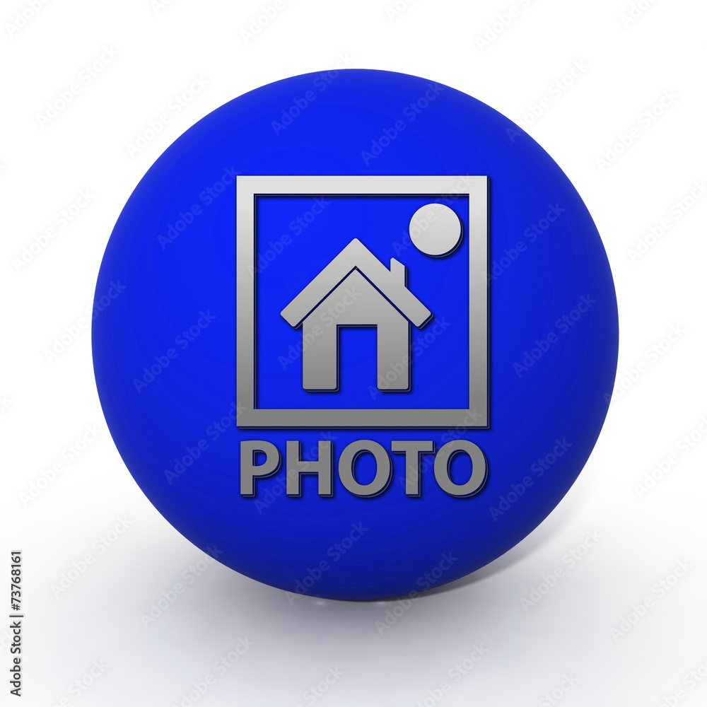 photo circular icon on white background photo circular icon on white background