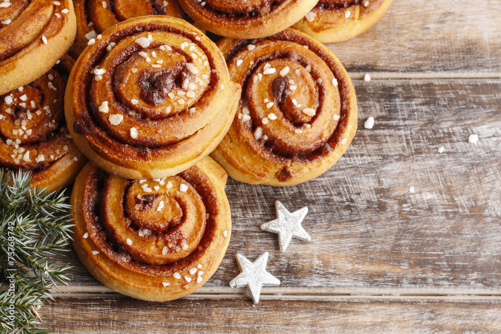 Fototapeta premium Kanelbulle - swedish cinnamon rolls