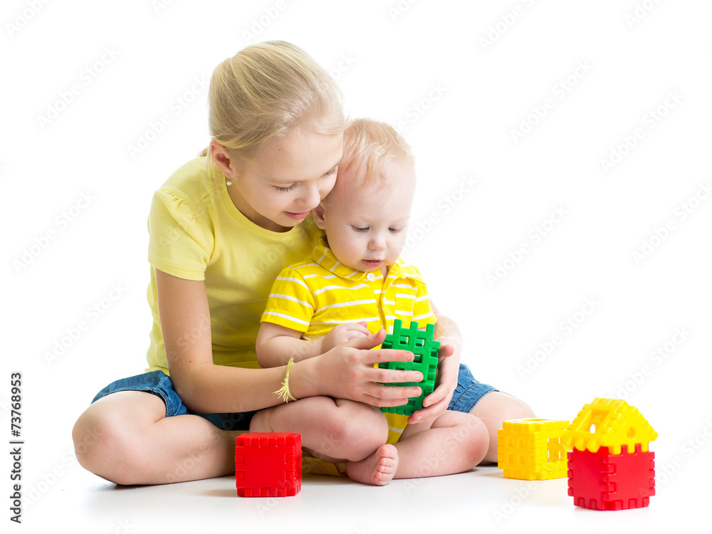 baby boy playing together with sister baby boy playing together with sister