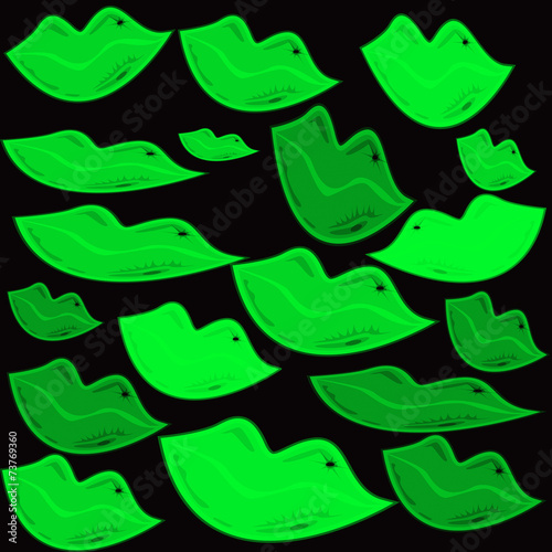Set of lips illustrated