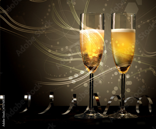 New Year, wedding or anniversary champagne